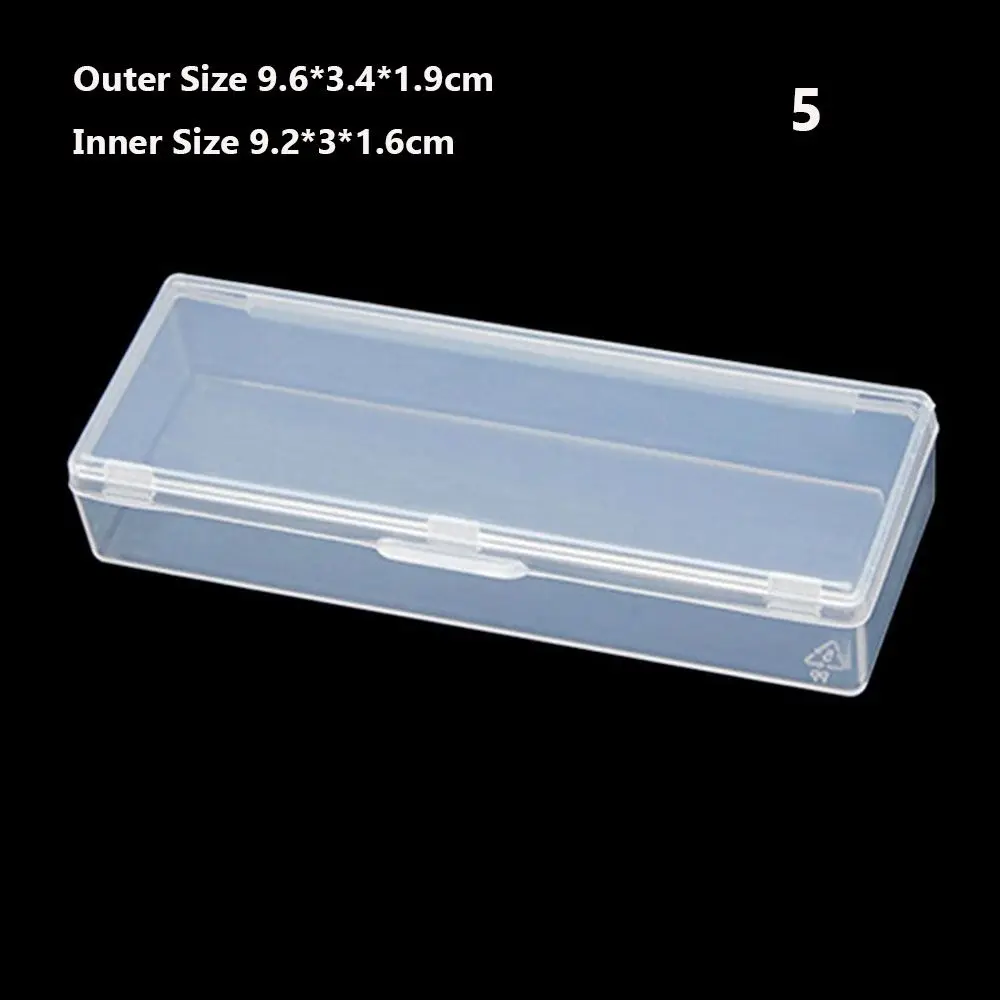 Compact Clear Plastic Jewelry Storage Box - Small Rectangle Organizer for Earrings, Rings, Beads