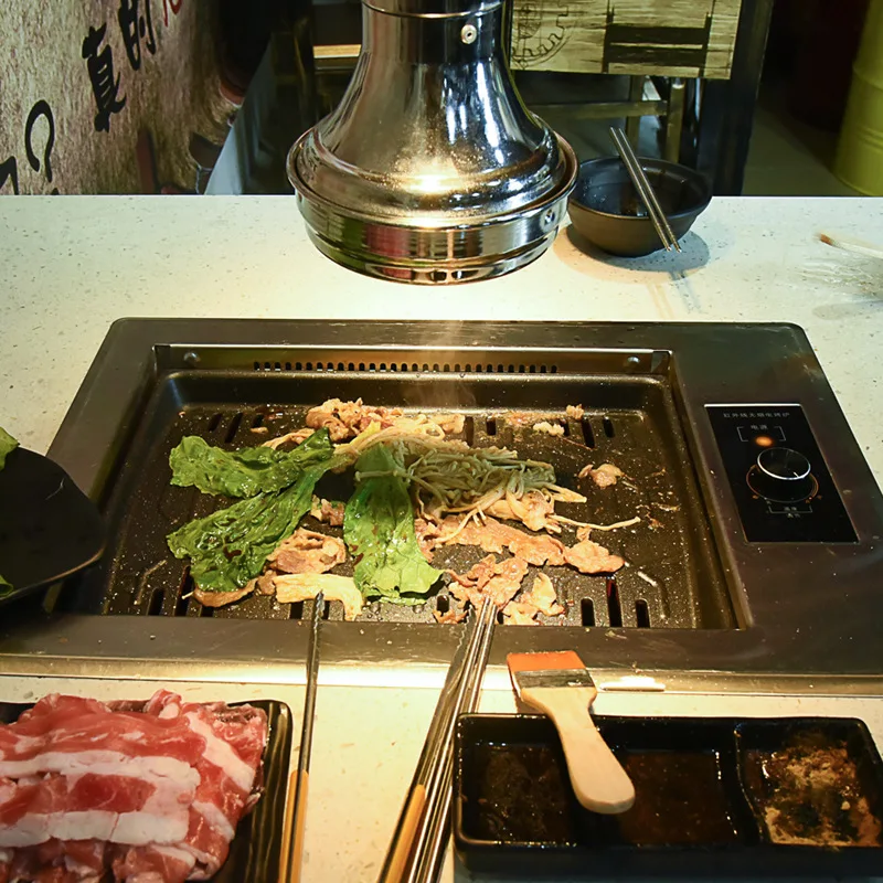 Meat-Fired Electric Oven Barbecue Grill Self-Service Roast Meat Special Infrared Smoke-Free Barbecue Plate Meat Roasting Pan