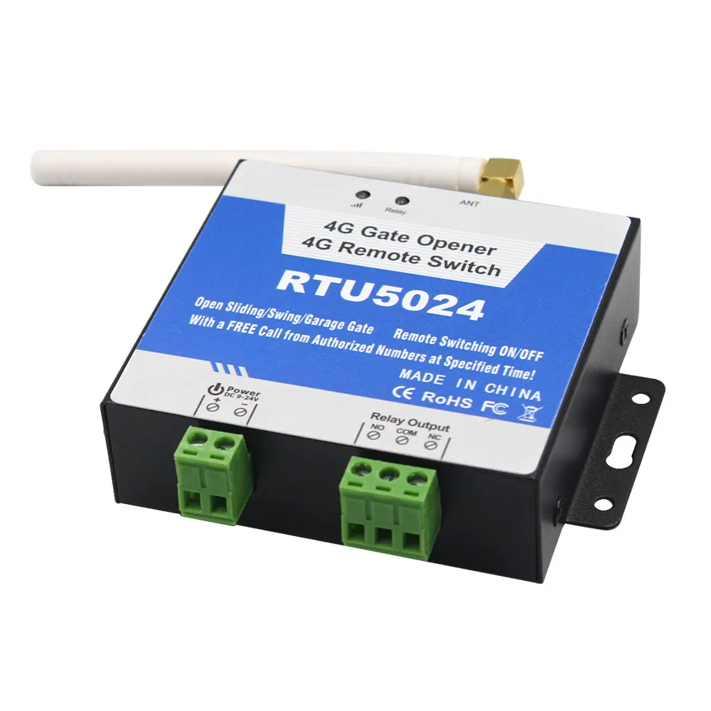 RTU5024 relé Sms 4G Gsm para llamadas gratis, control remoto, llamada telefónica, abridor de puerta, interruptor para sistema de estacionamiento, acceso 4GLTE