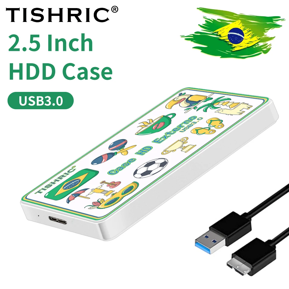 

TISHRIC HDD Case External Hard Drive Case SATA to USB 3.0 Adapter Hard Disk Enclosure External HDD Box Support 10TB Mobile