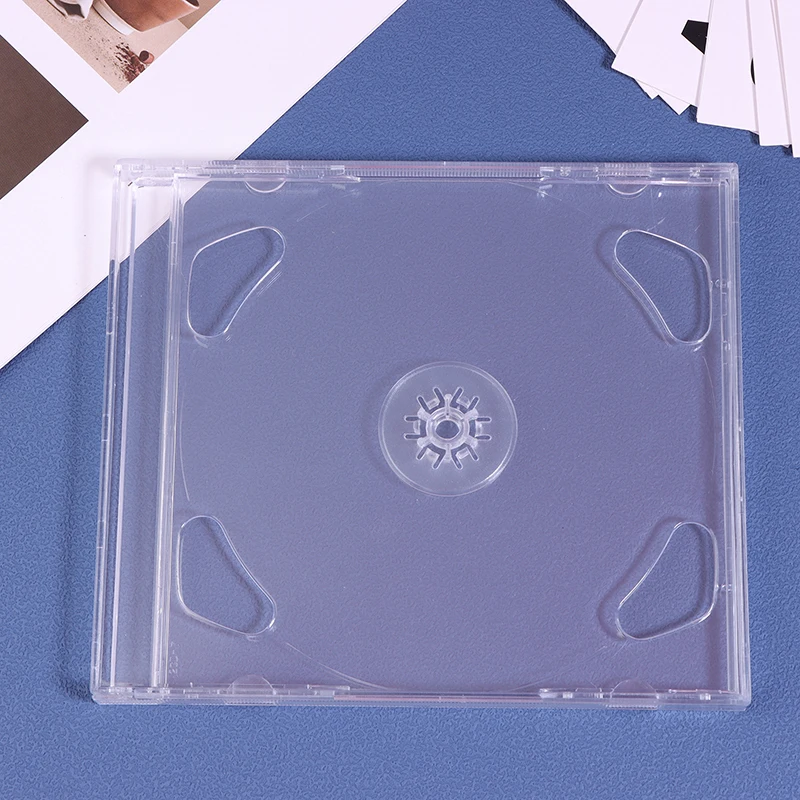 Transparent Plastic Double Disc CD DVD Storage Case Portable Durable Thicken CD Disc Box Storage