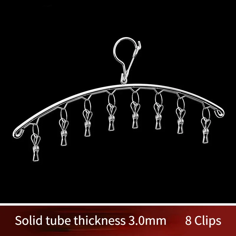 Appendiabiti Pieghevole Con 32 Clip Antivento, Stendino Salvaspazio Per Biancheria Intima, Reggiseni, Calzini - Verde