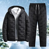 Men’s Winter Cotton Padded Hooded Suit Set