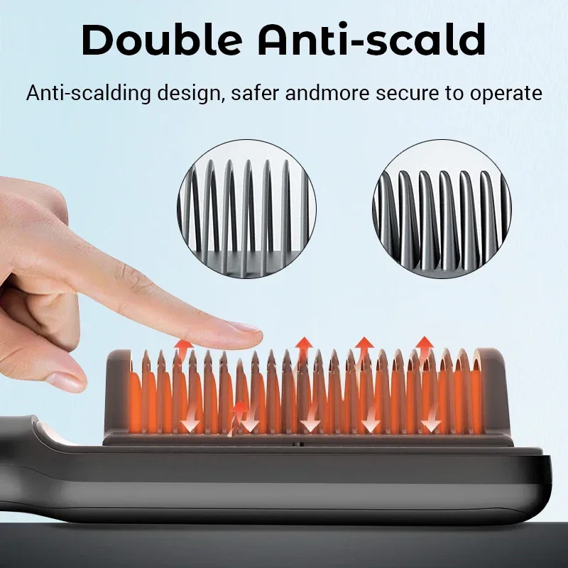 Professional Negative Ion Hair Straightener Hot Sale Mini Hair Straightener Hot Comb Customized Hairs Styling No harm to hairs 6