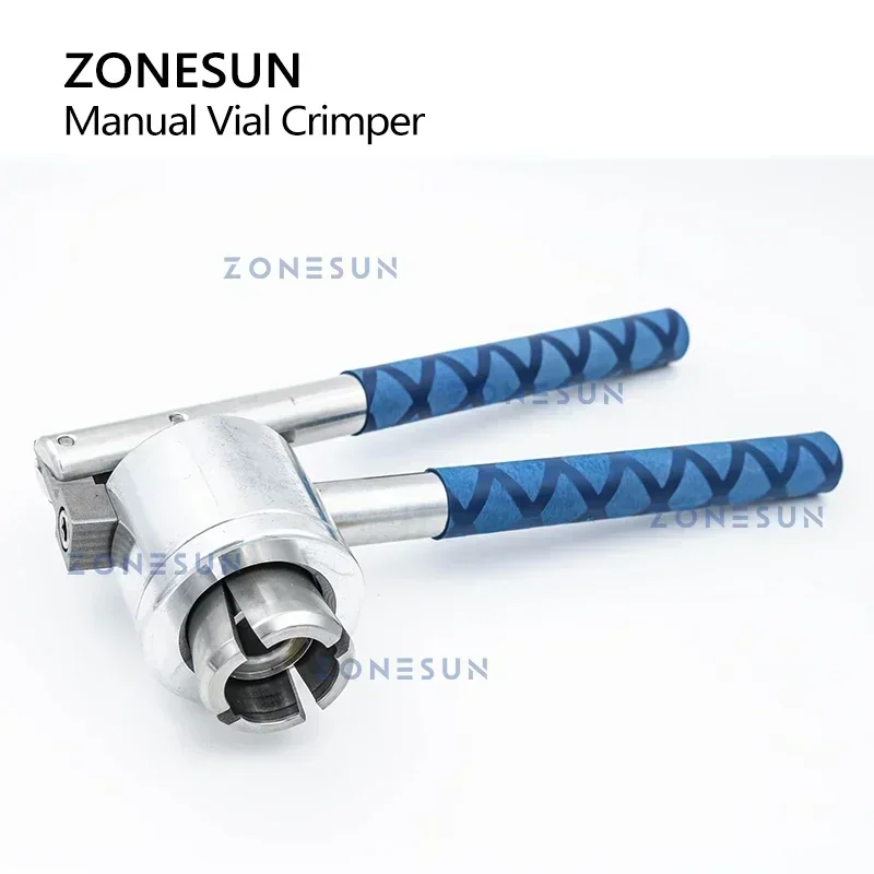 ZONESUN Perfume Bottle Crimper Manual Handheld Vial Capping Crimper Spray Caps Sealing Tool Aluminum Alloy ZS-PBC1 perfume bottle capping tool