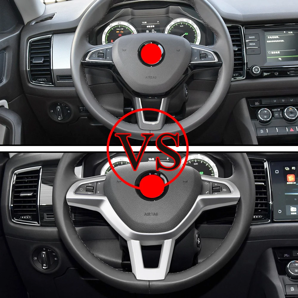 Auto Lenkrad Geflecht Abdeckung 100% fit für Skoda Octavia 2017 Fabia 2016 2017 Rapid Space back 2016 hervorragend – Detail 3