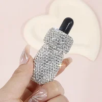 5ml Sparkling Rhinestone Essential Oil Lotion Split Bottle Portable Dropper Glass Jar Mini Sample Empty Reusable Storage Bottle 2