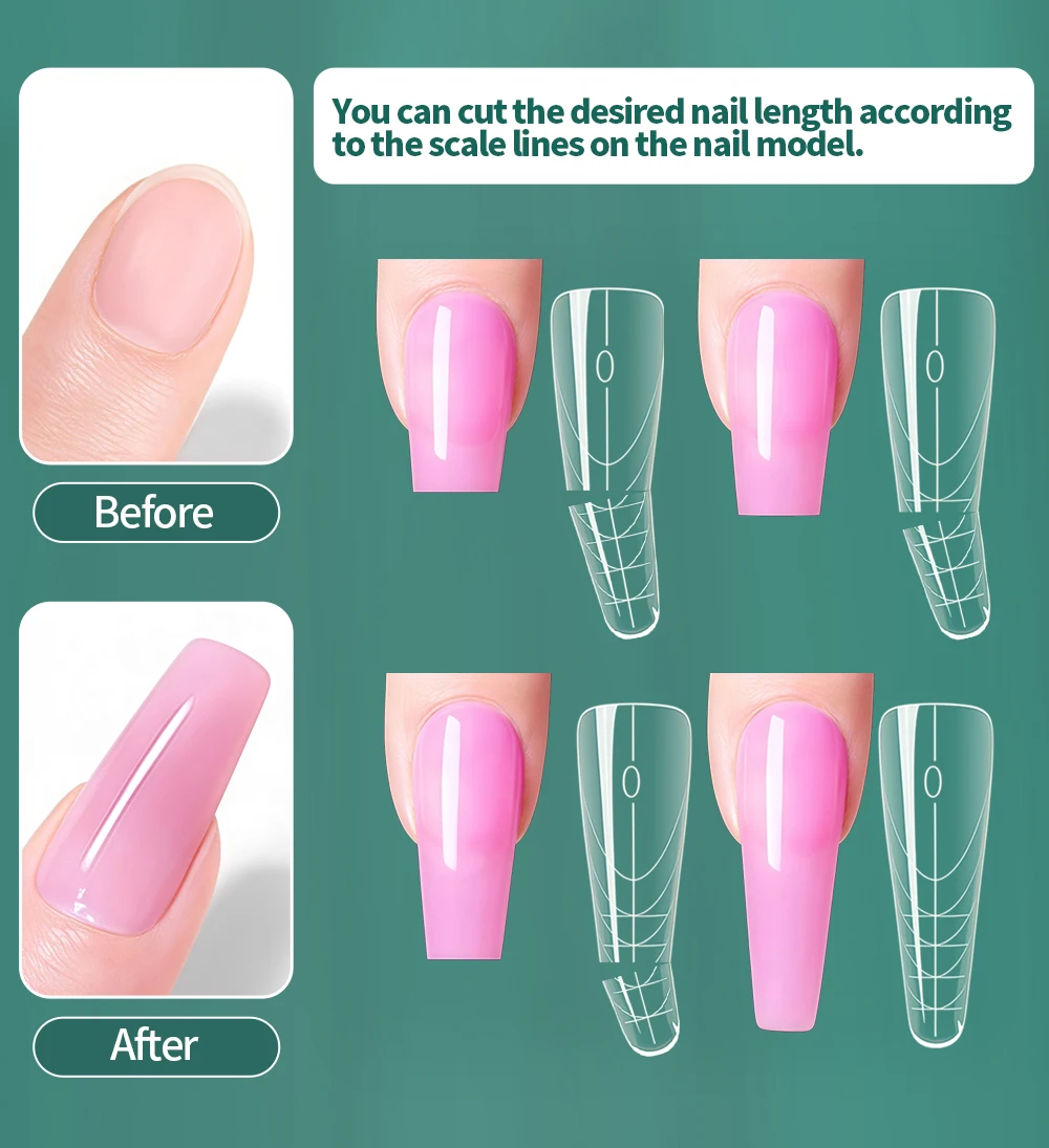 Description Picture 5 of itemNailpop French Nail Dual Forms 150 Pcs for Poly Gel Nail Extensions 15 Sizes Large Number Markings Perfect for French Manicure