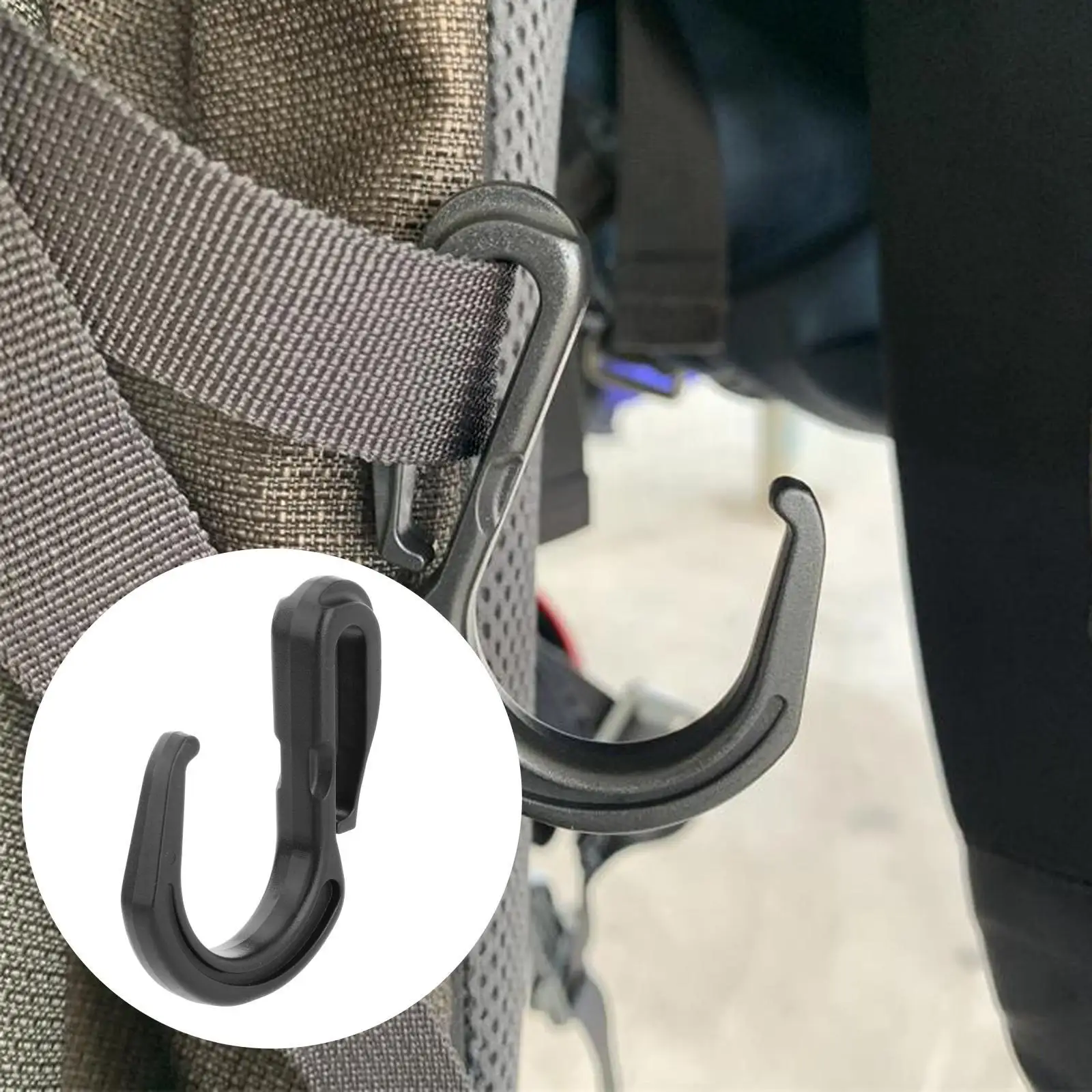Strap Hook Webbing S-Shaped Holder Detachable for Backpack Camping Webbing Bags Hiking
