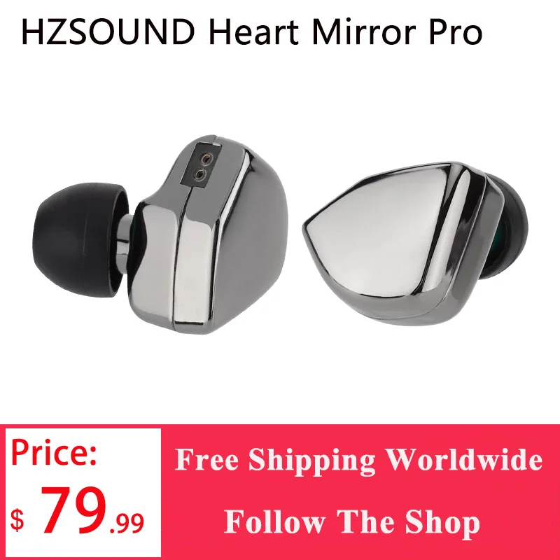 

HZSOUND Heart Mirror Pro 10mm CNT Diaphragm In-ear Monitor 2Pin Connector Earphone HiFi Headphone Music Headset Wired Earbuds