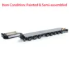 RC 9 Axles Metal Trailer Semi-assembled Extendible Trailers for 1/14 Remote Control Tractor Truck Car Models with LED Lights 2