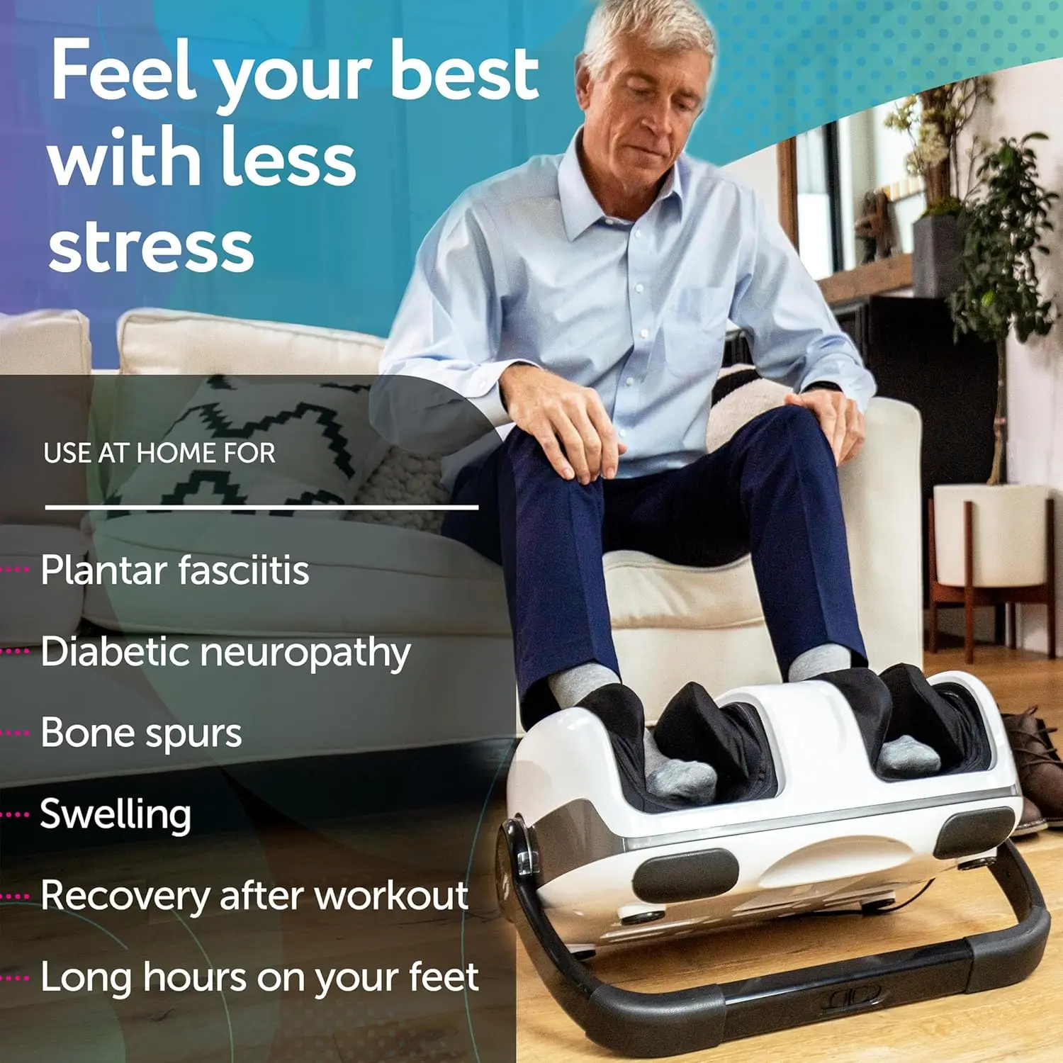 Cloud Massage Shiatsu Foot Massager with Heat - Feet Massager for Relaxation, Plantar Fasciitis Relief, Neuropathy, Circulation, 5