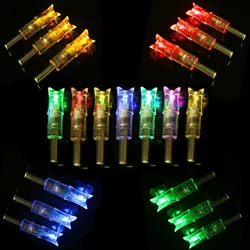 3pcs Crossbow Arrow Archery Lighted Nock LED Light Shiny For Night Hunting Sports ID 7.62mm Shooting Arrows Hunting Accessories