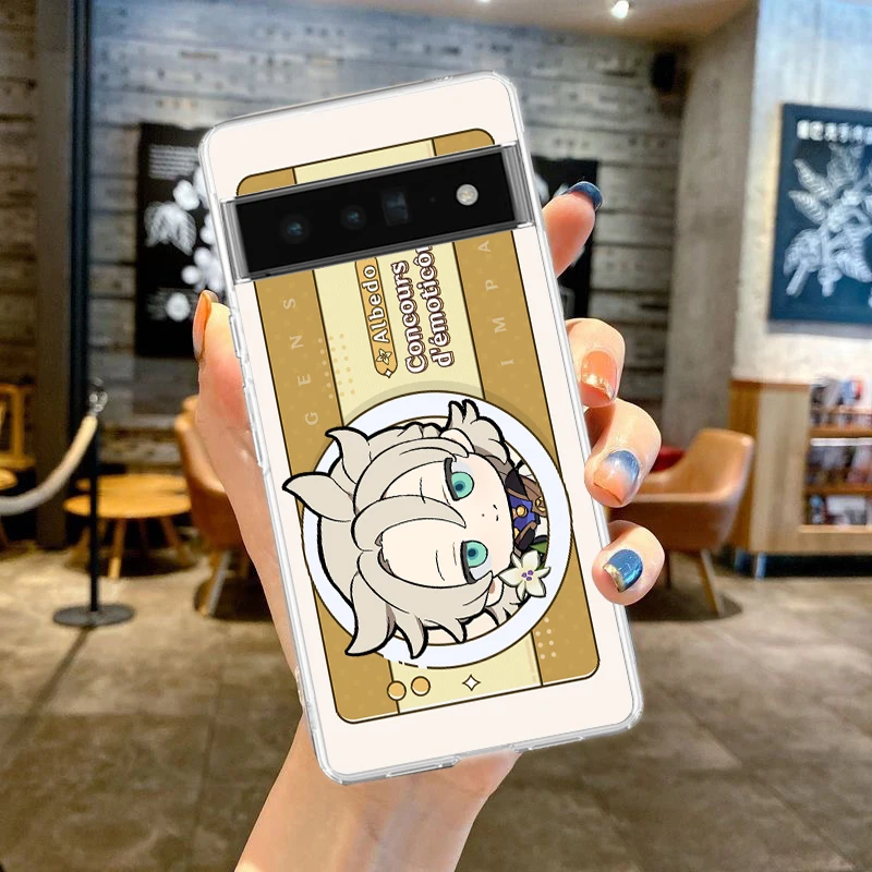Genshin Impact Themed Soft Silicone Clear Phone Case