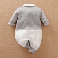 Long Sleeve Baby Boys Gentleman Suits Outfit Infant Clothes Toddler Onesie Costume Romper Jumpsuit 100% Cotton Spring and Autumn 2