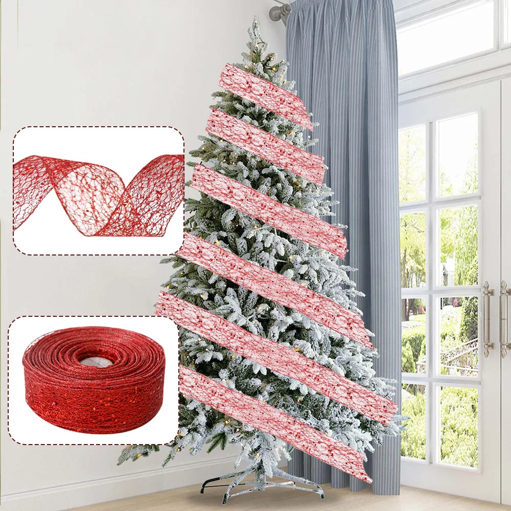 WANDIC 2 Rotoli Di Nastro A Forma Di Stella Per Regali E Albero Di Natale - 10 M Ciascuno, Oro E Argento - 4