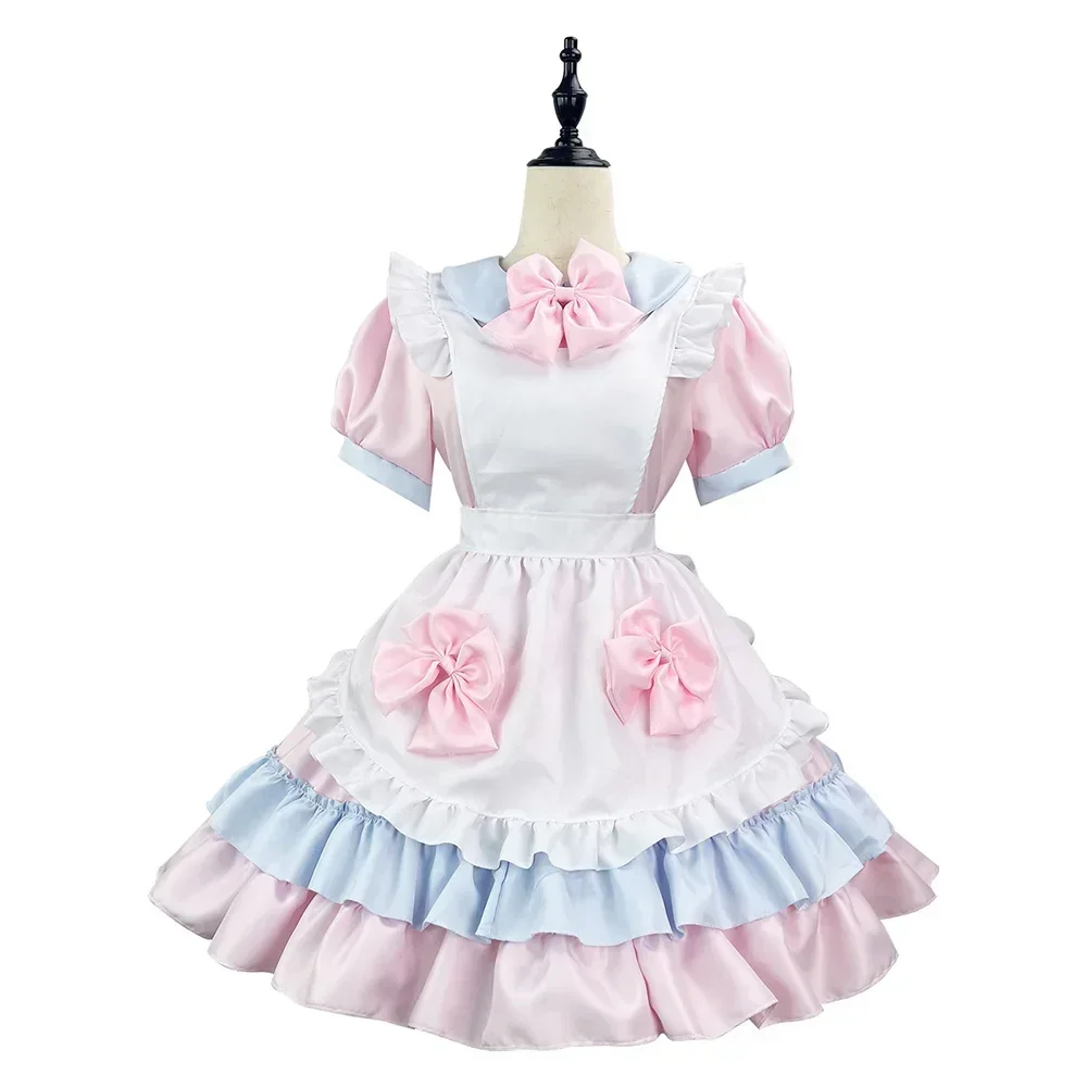 

Pink Cute Lolita Maid Dress Costumes Cosplay Girl Maid Dress Suit for Waitress Maid Party Stage Costumes S -5XL