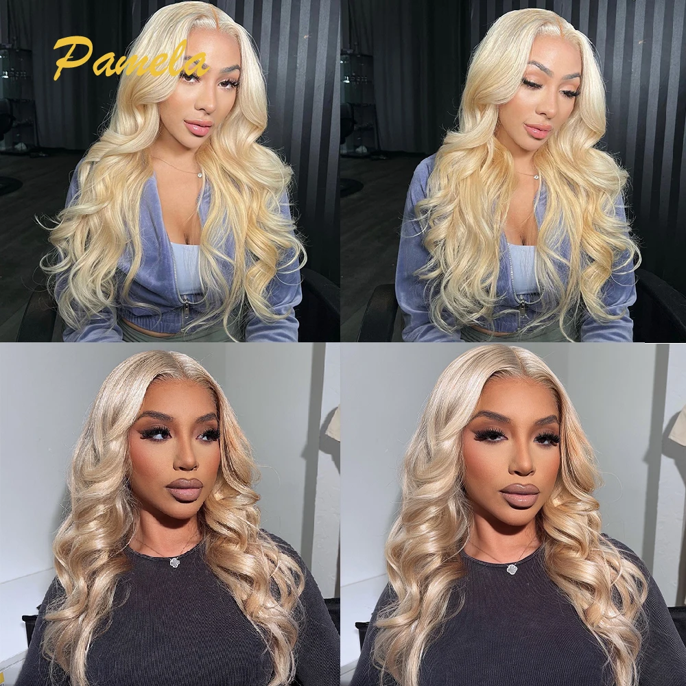 613 Blonde Feather Crochet Human Hair Bundles Body Wave Knotless Pre-Separated Crochet Hair Extensions Twist Braiding Hair 4