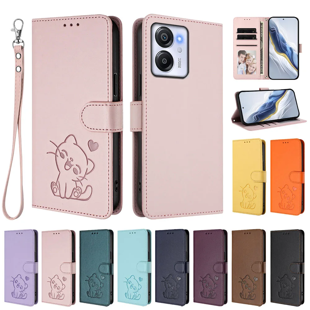 Stylish Leather Phone Case with Card Slots and Wallet Strap Cover