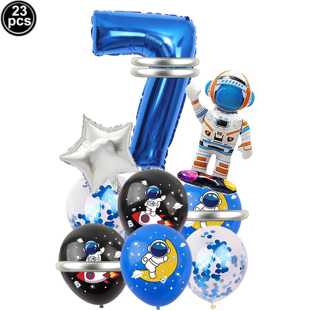 Decorazione Festa Spaziale, 12 Palloncini In Alluminio 22 Pollici A Tema Pianeti, Con Cannucce, Per Compleanno Bambini Sistema Solare