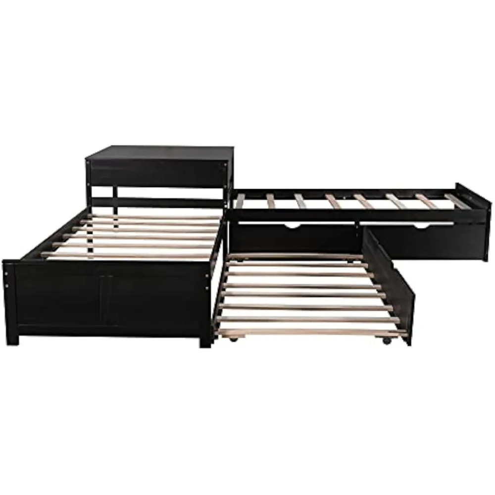 L-Shaped Twin Platform Bed 6