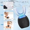 U Shape Sonic Electric Toothbrush 360 Degree Mouth Cleansing Automatic Silicone Toothbrush Cold Blue Light Teeth Whitening Brush 5