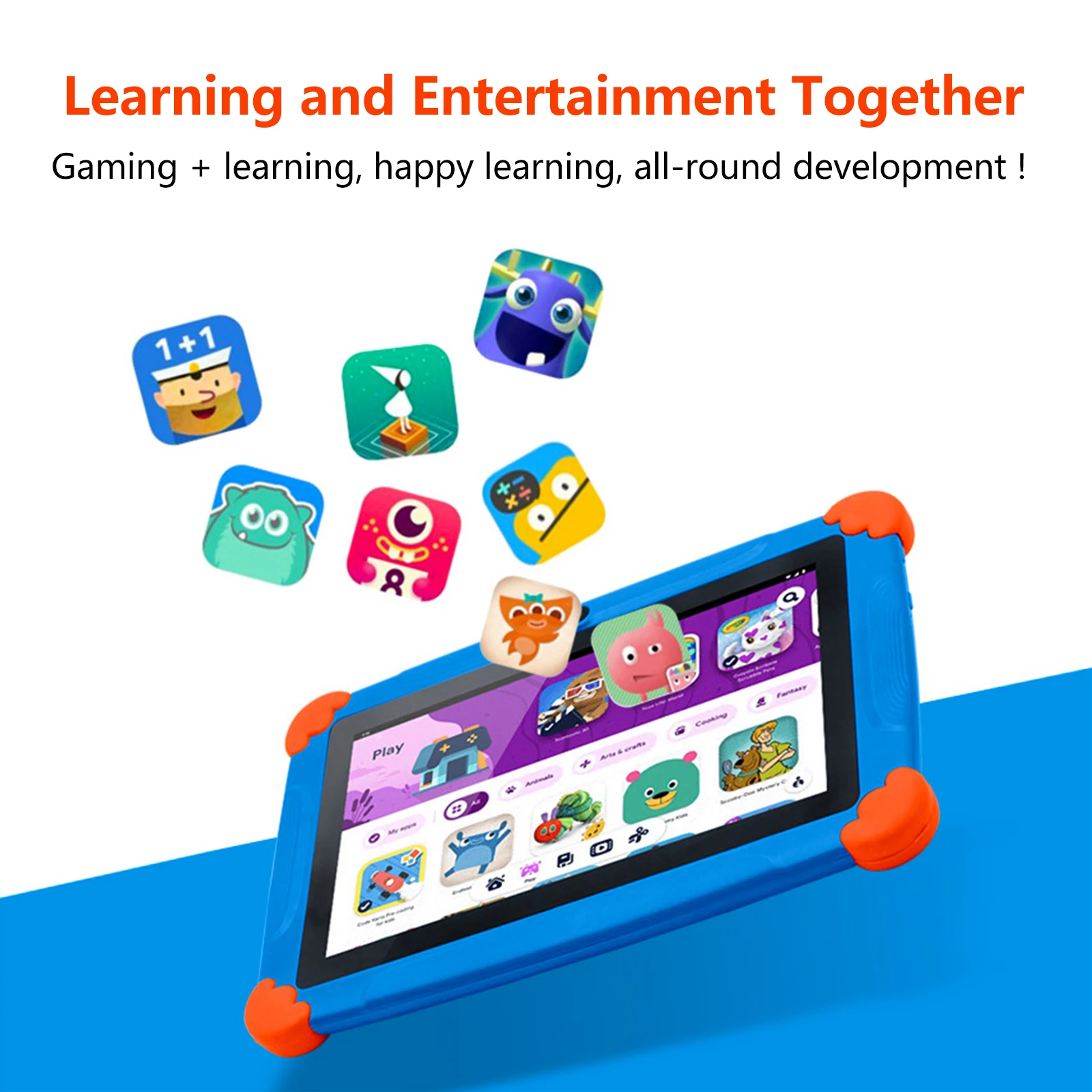 SIHARIFY Kids Tablet 7'' 1024x600 Screen Android Quad Core 1GB 8G 1.2Ghz WIFI 2200mAh Learning Children Tablets Drop-proof Case 4