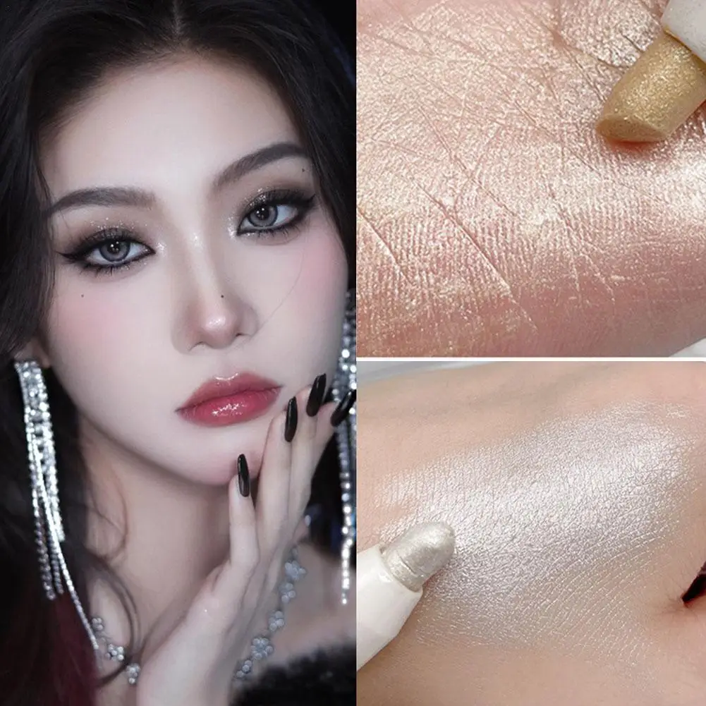 

Pearlescent White Glitter Eyeshadow Stick Lying Silkworm Pen Long Lasting Eyes Brightening Highlighter Eyeliner Pencils Makeup