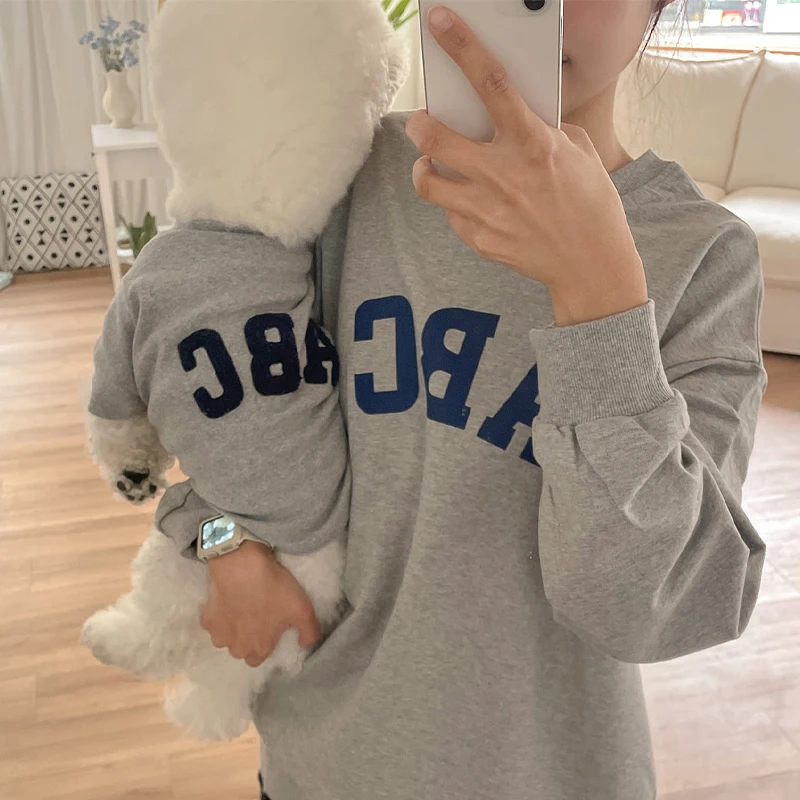 겨울 강아지 옷 레터링 코튼 강아지 후드티 소형견용 애완견 따뜻한 코트 강아지 스웨트셔츠 치와와 프렌치 불독 강아지 풀오버