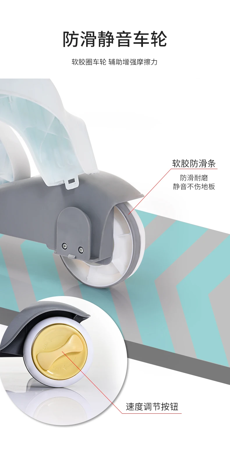 Multifunction Baby Walker Toddler Trolley Baby Stroller Toy Anti Rollover Adjustable Walker Baby Balance Walker 6-24 Months