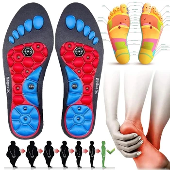 Solette per massaggio magnetico per terapia di digitopressione del piede Riflessologia Rilassa la salute Massaggiatore Supporto per arco plantare Suole per scarpe per la perdita di peso 1