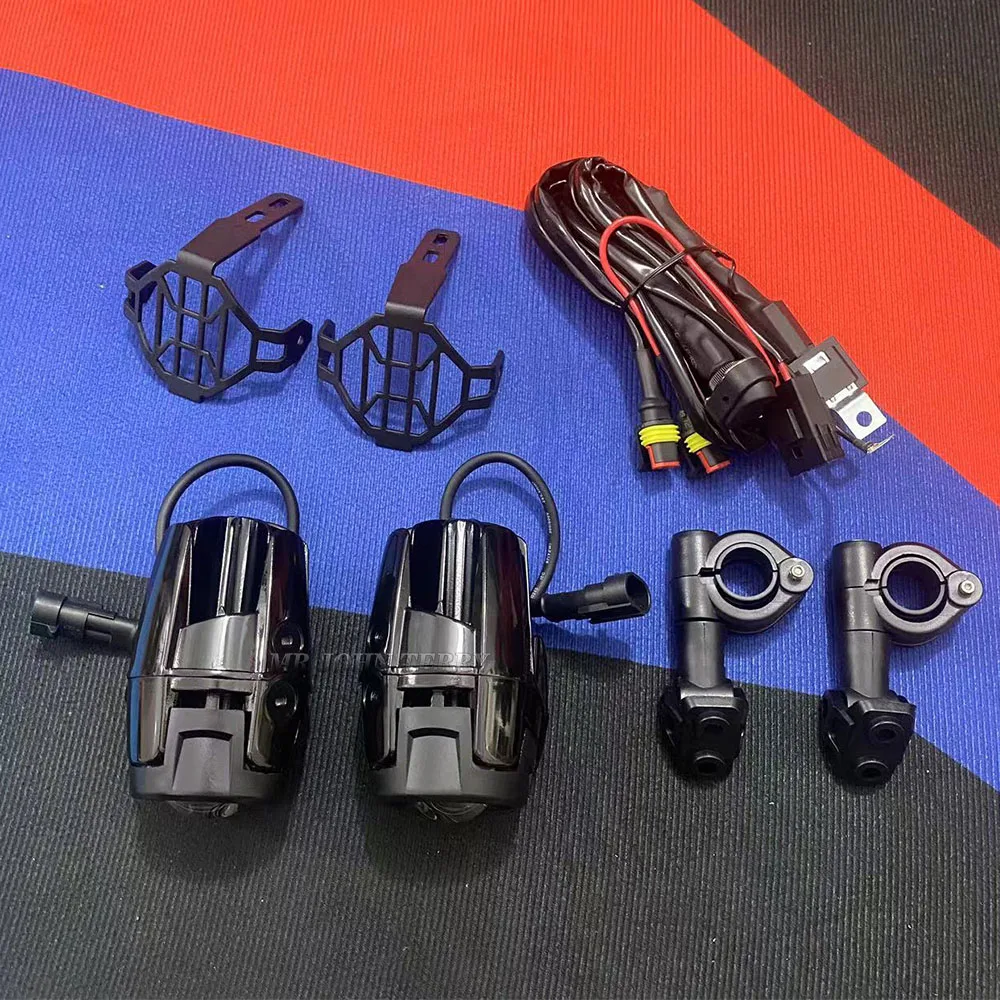 Luces Antiniebla LED Para Moto - Kit Completo Con Soporte Para BMW R1200GS, F800GS Y Otras