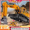 17CH RC Excavator 1:18 Remote Control Truck 2.4G RC Crawler Engineering Vehicle Excavator Truck Radio Control Toys Gifts 1