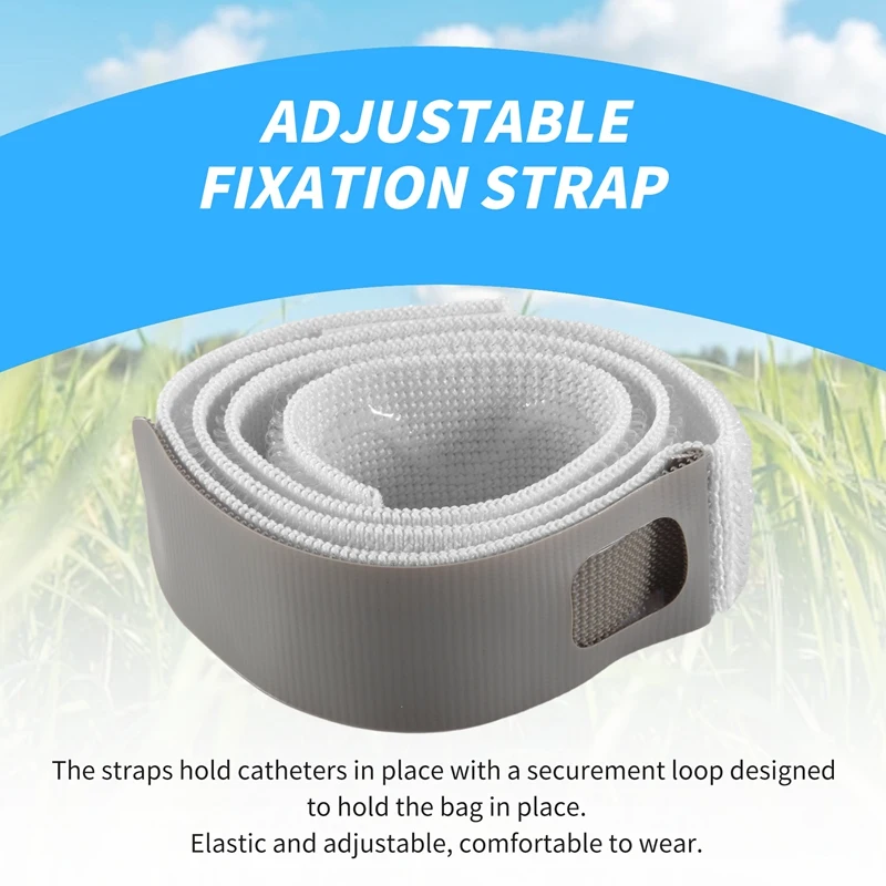 A26F-2Pcs Catheter Fixator Elastic Comfortable External Durable Urine Bag Leg Holder Strap Wrap Leg Holder