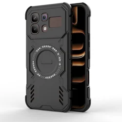 Enhanced Heat Dissipation Shockproof Magnetic Case with Matte Finish for Infinix Note 60 (DJ- Black)