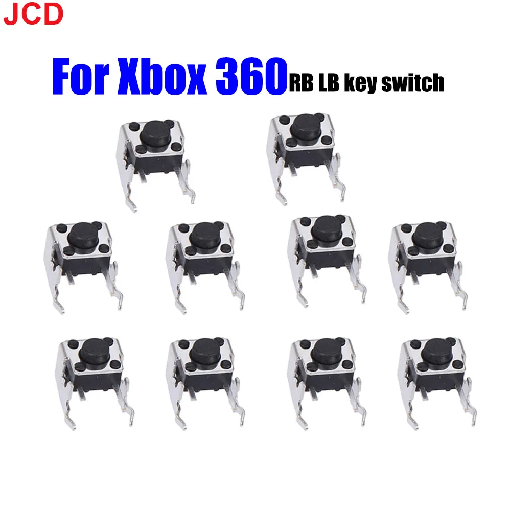 

JCD 10 PCS for Microsoft Xbox 360 Controller RB LB Bumper Button Switch Repair Parts Kits for XBox One X S Game Accessories