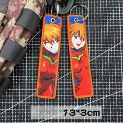Evangelion Embroidered Anime Key Tag - Fashionable Key Ring Toy Gift (Evangelion C)