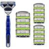 High Quality Men Safety razor 5-Layer Germany Stainless Steel Shaving Blades Manual Shaver Replacing Cutter Head