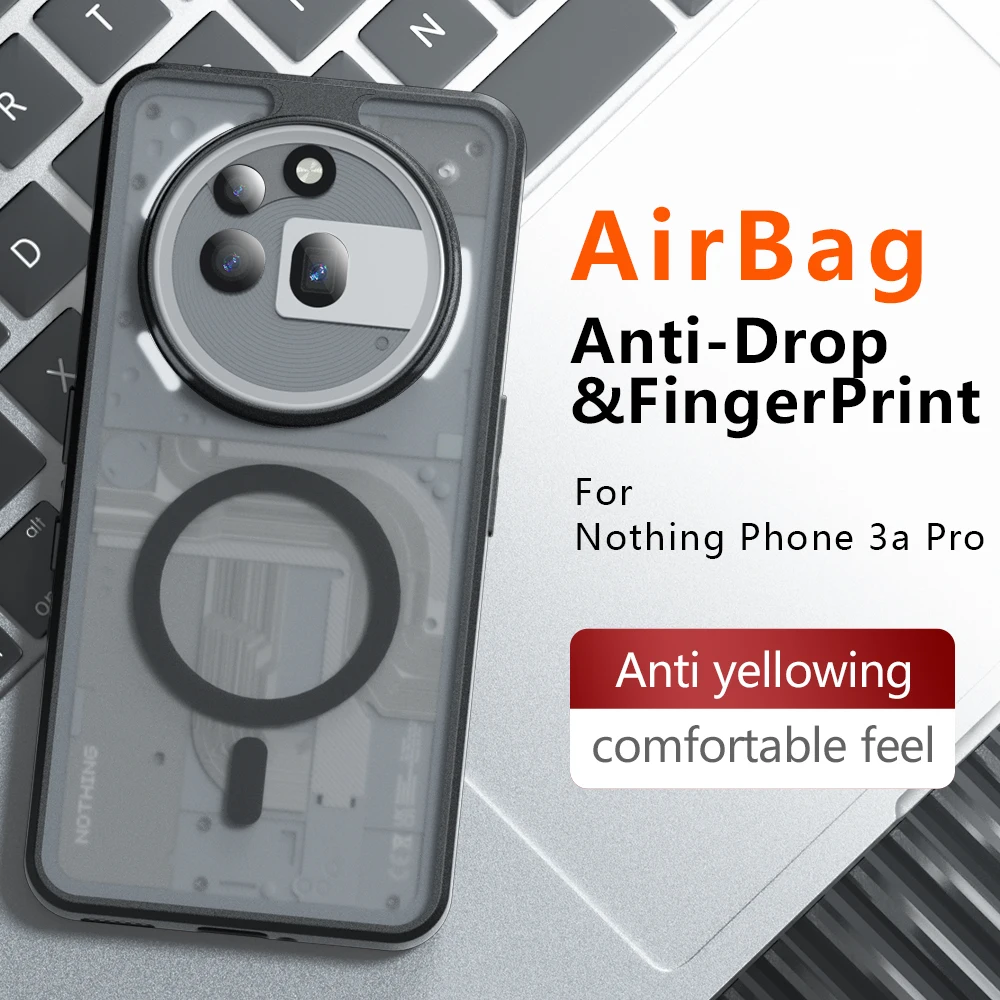 Wireless Charger Frosted Hard Back Case with Magnetic Feature