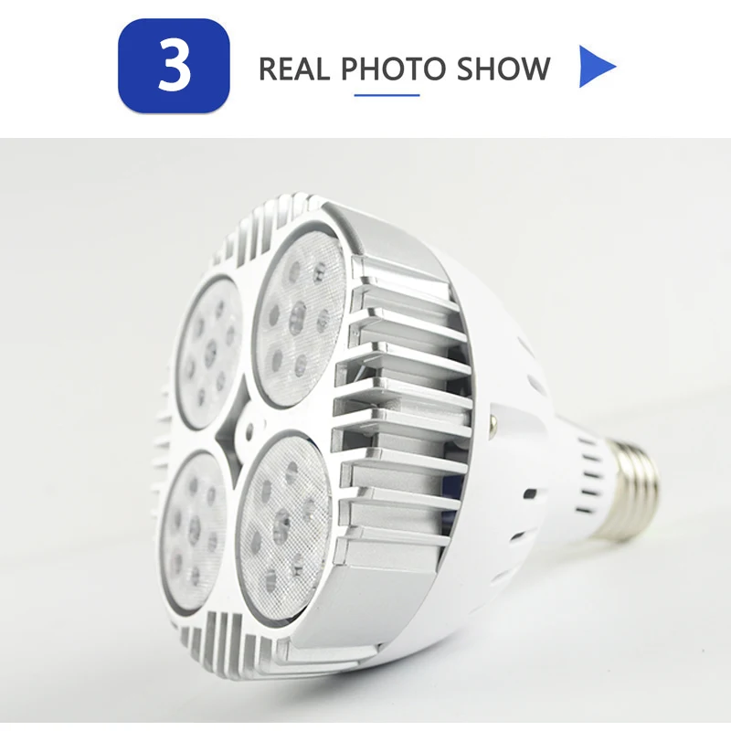 가정용 LED 스포트라이트 전구, 매우 밝은 LED 램프, PAR30, 35W, AC 220V, 240V, 3000K, 4000K, 6000K