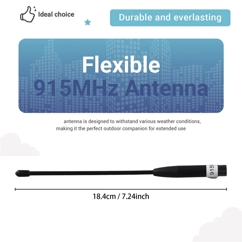 B49C 3X 915Mhz 안테나 8Dbi 이득 장거리 소프트 휩 안테나, Meshtastic용 Omni SMA