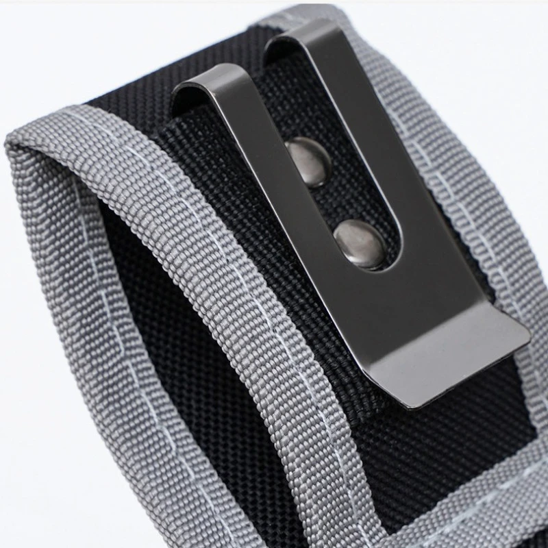 Compact Durable Tool Bag with 4 Pockets and Metal Hook