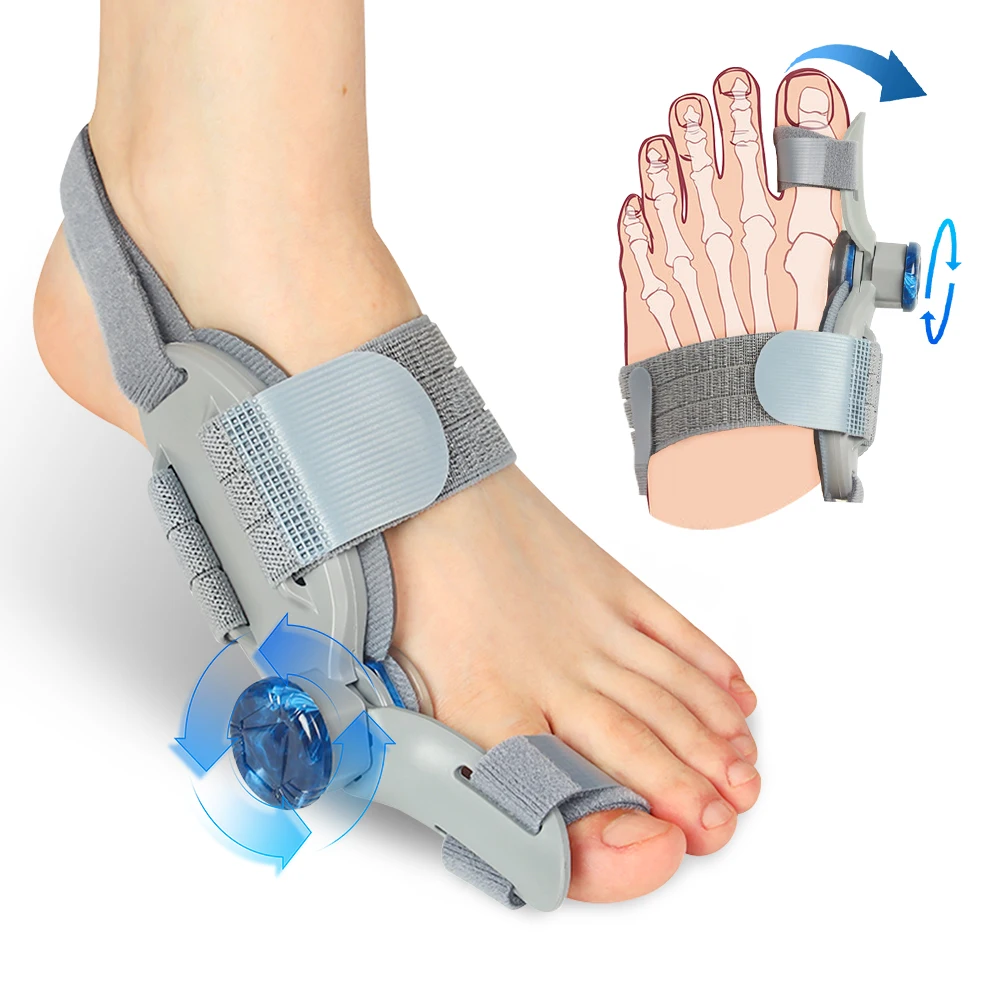 Correcteur d'oignon unisexe, attelles d'hallux Valgus, séparateur d'orteils rotatif, lisseur réglable, pédicure, correcteur d'orteils