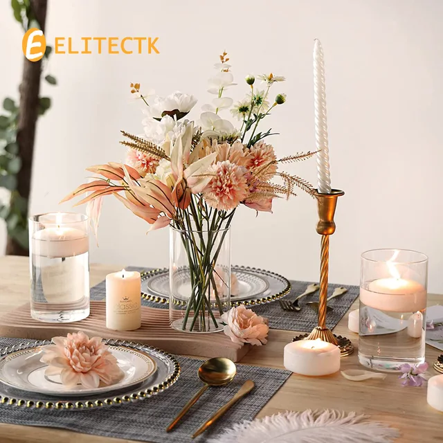 12Db Üveghenger Vázák Középpontokhoz Esküvői Dekorációk 4,7 Hüvelykes 12 Cm Magas Üveg Hurrikán Gyertyatartó Az Asztalpolchoz - Image 2