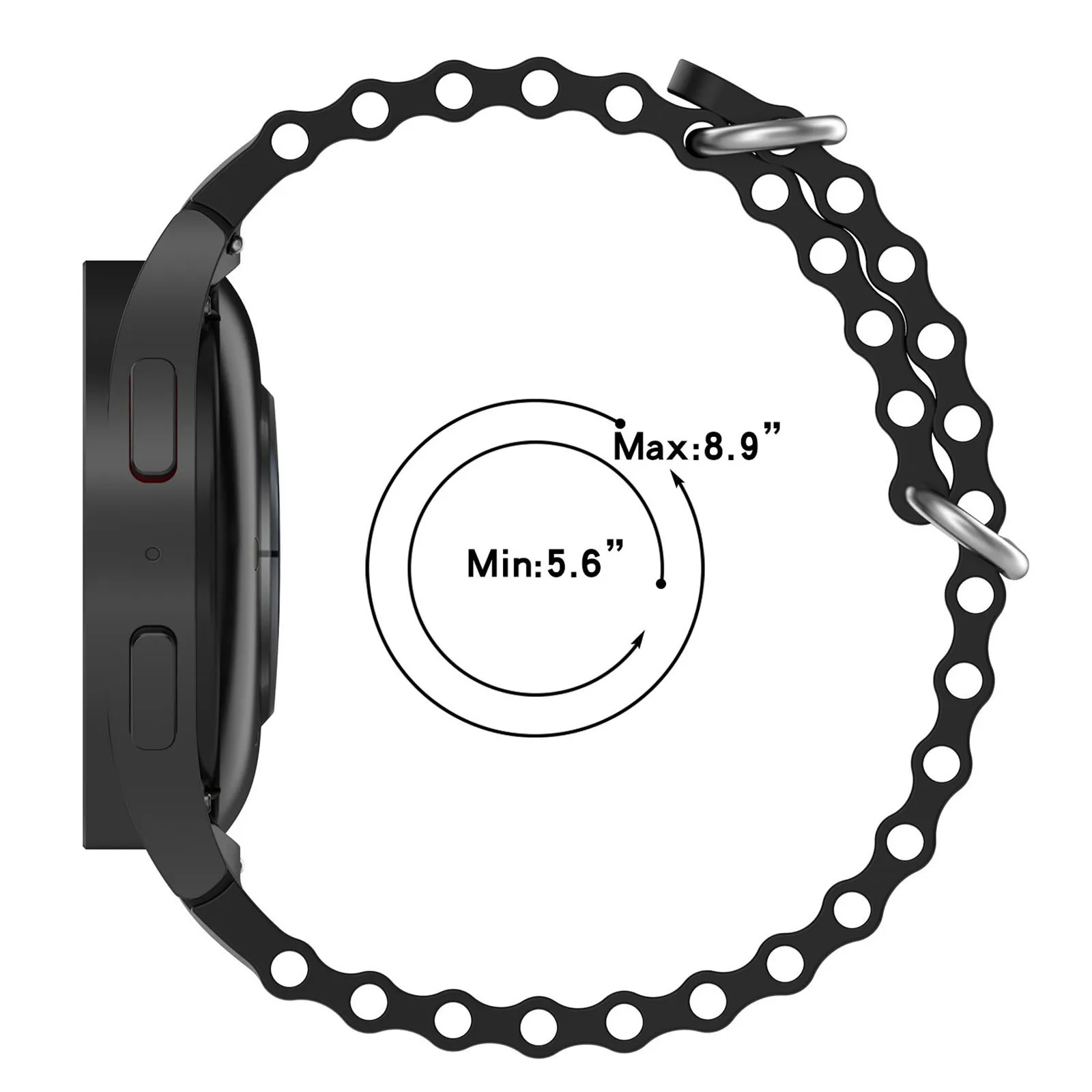 Colorful Ocean Silicone Sports Bracelet Replacement Strap