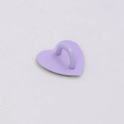 Kawaii Heart Phone Charm Holder and Finger Ring Stand Accessory Collection (1Pcs Purple)
