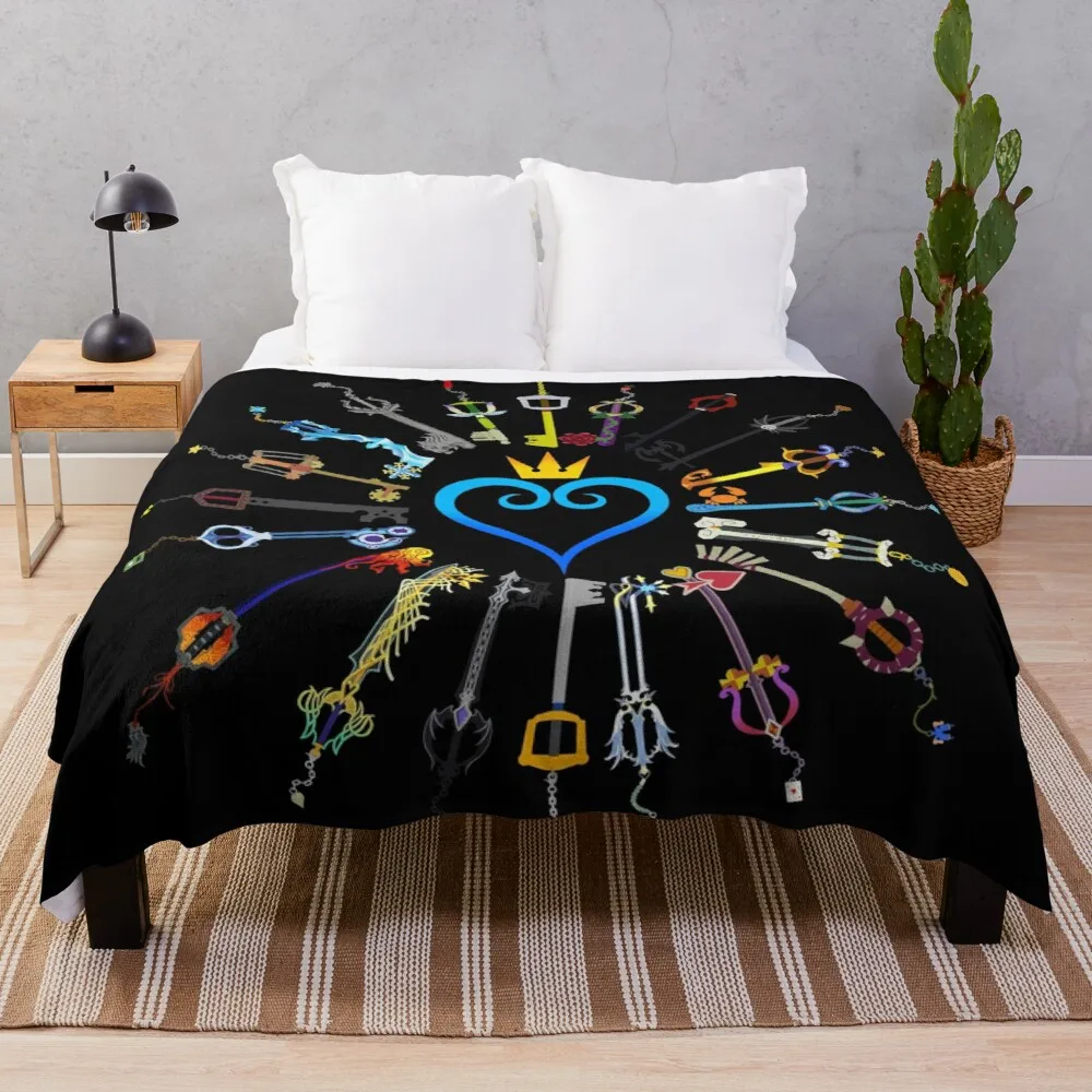 

Kingdom Hearts Keyblades Throw Blanket Microfiber