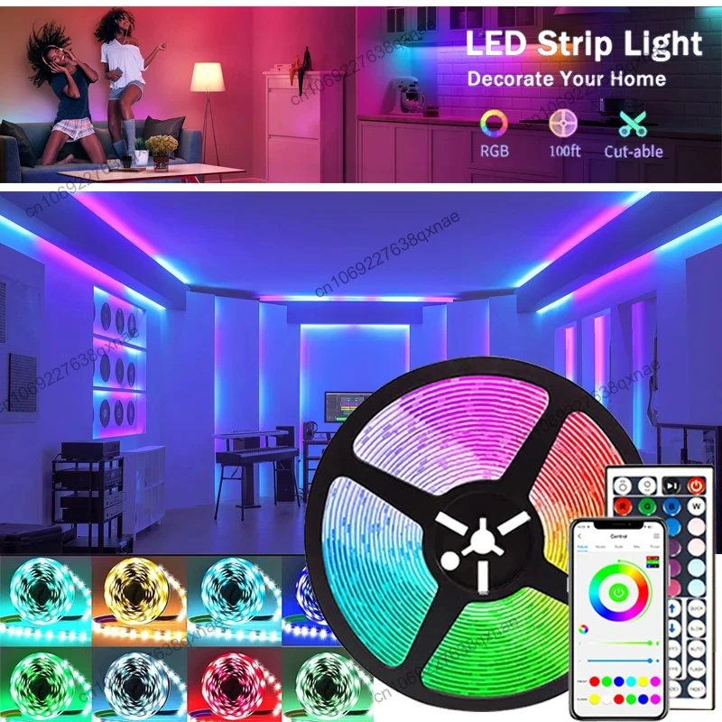 

1-30M LED Strip Light USB Bluetooth SMD5050 RGB Led Tape Neon Lights DC5V Flexible Led Lights for Room Decoration TV BackLight