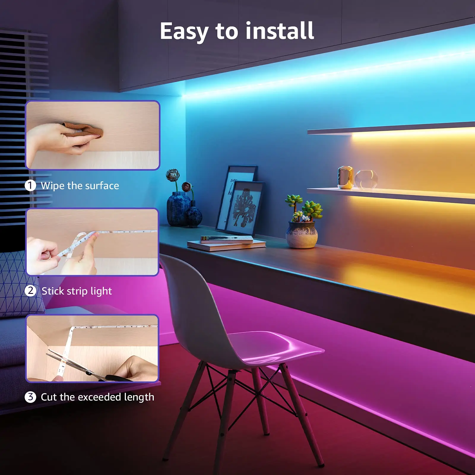 LED 1-5m 10m 15m 20m 30m LED Strip Light for Room Decor Bluetooth Control Color 5050 LED Tape TV Backlight Bedroom Neon Lighting