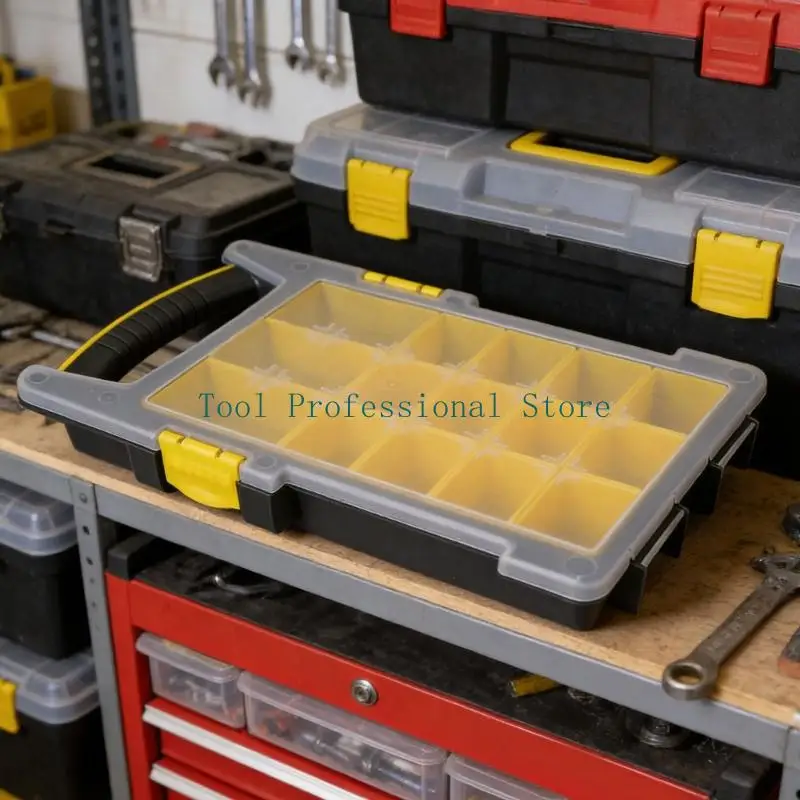 57QF 작업장 또는 가정용 차고용 쌓을 수 있는 14 그리드 전문 도구 보관 케이스